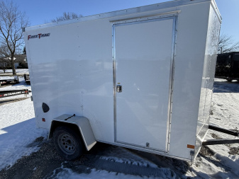 New 2025 WELLS CARGO FT610S2-D Cargo / Enclosed Trailer 6X10 SA RAMP DOOR (GVW:2990) WHITE
