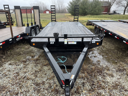 New Aged Inventory Sale Price****
2025 PJ Trailers F8202 Deckover Trailer 102X20 TA DOVETAIL (GVW:14000) BLACK W/ FOLD UP RAMPS