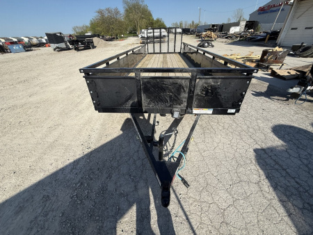 New 2025 PJ Trailers UL222 Utility Trailer 83X22 TA STRAIGHT DECK (GVW:7000) BLACK METAL SIDES