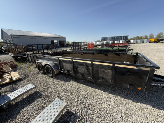 New 2025 PJ Trailers UL222 Utility Trailer 83X22 TA DOVETAIL(GVW:7000) BLACK METAL SIDES