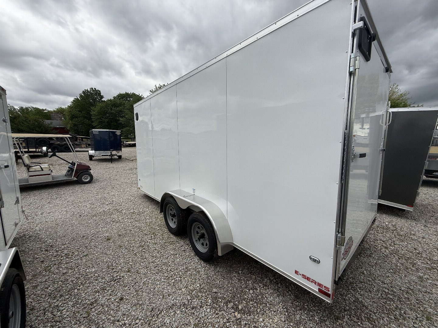 New 2025 CARGO MATE EHW716TA2-24 Cargo / Enclosed Trailer 7X16 TA RAMP DOOR (GVW:7000) WHITE