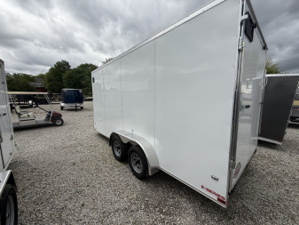 New 2025 CARGO MATE EHW716TA2-24 Cargo / Enclosed Trailer 7X16 TA RAMP DOOR (GVW:7000) WHITE