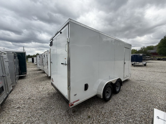 New 2025 CARGO MATE EHW716TA2-24 Cargo / Enclosed Trailer 7X16 TA RAMP DOOR (GVW:7000) WHITE