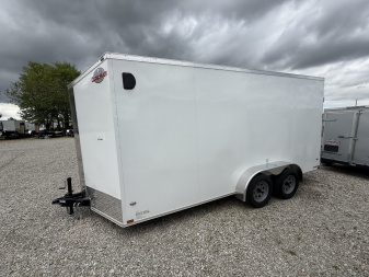 New 2025 CARGO MATE EHW716TA2-24 Cargo / Enclosed Trailer 7X16 TA RAMP DOOR (GVW:7000) WHITE