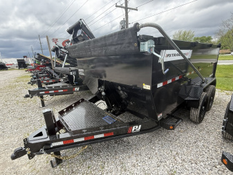 New 2026 PJ Trailers DT142 Dump Trailer 83X14 VOYAGER TA TELESCOPIC 48" HIGH SIDES (GVW:14000) BLACK