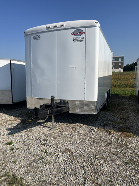 New 2025 CARGO MATE BL816TA5 Cargo / Enclosed Trailer 102X16 TA RAMP DOOR (GVW:14000) WHITE