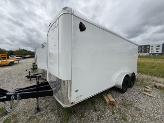 New 2025 Cargo Mate BL716TA2-24 Cargo / Enclosed Trailer 7X16 TA RAMP DOOR (GVW:7000) WHITE