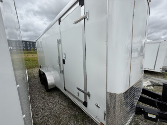 New 2025 Cargo Mate BL716TA2-24 Cargo / Enclosed Trailer 7X16 TA RAMP DOOR (GVW:7000) WHITE