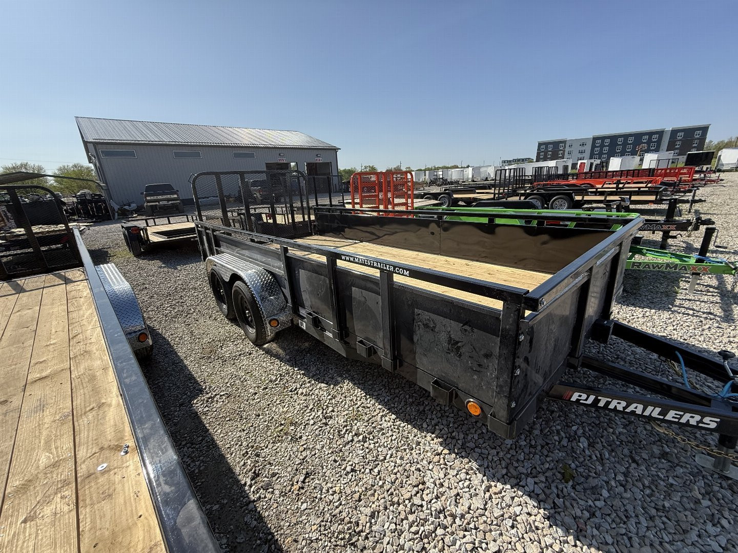 New 2025 PJ Trailers UL162 Utility Trailer 83X16 TA STRAIGHT DECK (GVW:7000) BLACK METAL SIDES