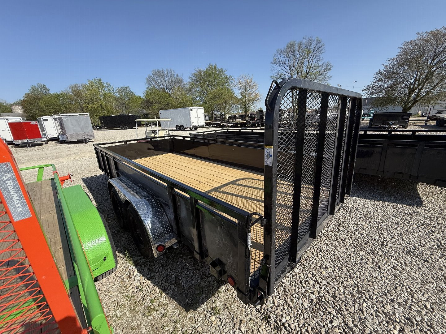 New 2025 PJ Trailers UL162 Utility Trailer 83X16 TA STRAIGHT DECK (GVW:7000) BLACK METAL SIDES