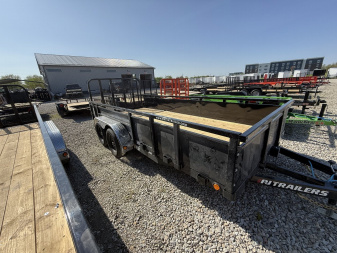 New 2025 PJ Trailers UL162 Utility Trailer 83X16 TA STRAIGHT DECK (GVW:7000) BLACK METAL SIDES
