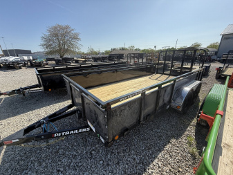 New 2025 PJ Trailers UL162 Utility Trailer 83X16 TA STRAIGHT DECK (GVW:7000) BLACK METAL SIDES