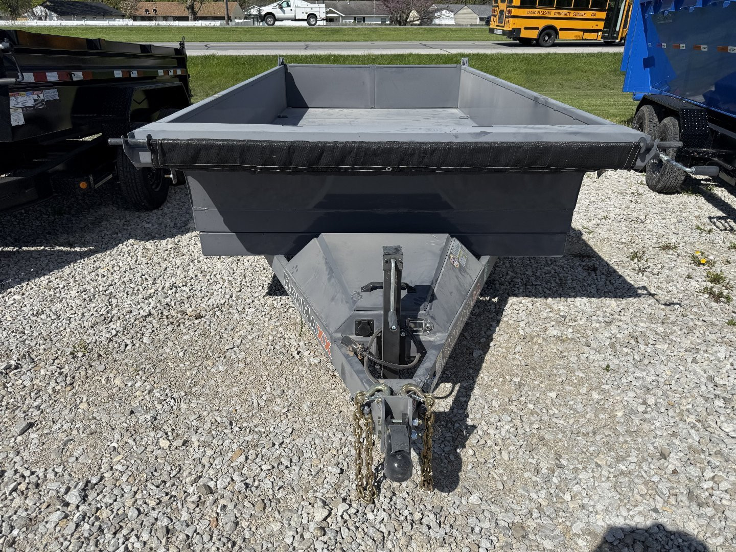 New 2025 RAWMAXX MDX12BP10K Dump Trailer 77x12 TA (GVW:10000) SHADOW GRAY