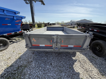 New 2025 RAWMAXX MDX12BP10K Dump Trailer 77x12 TA (GVW:10000) SHADOW GRAY