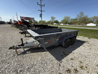 New 2025 RAWMAXX MDX12BP10K Dump Trailer 77x12 TA (GVW:10000) SHADOW GRAY