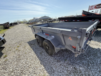 New 2025 RAWMAXX MDX12BP10K Dump Trailer 77x12 TA (GVW:10000) SHADOW GRAY
