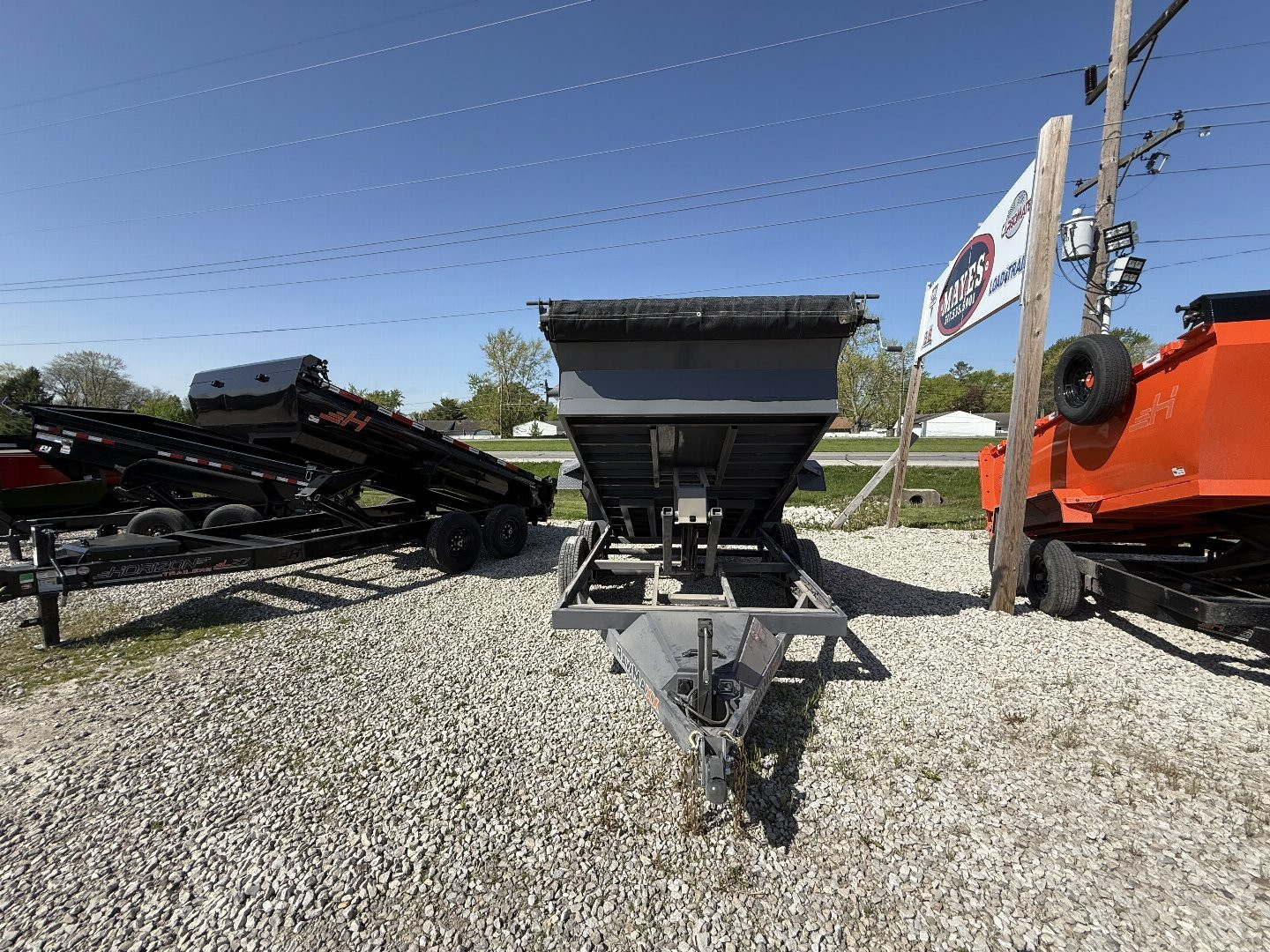 New 2025 RAWMAXX MDX12BP10K Dump Trailer 77x12 TA (GVW:10000) SHADOW GRAY