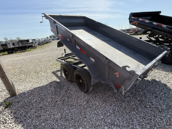 New 2025 RAWMAXX MDX12BP10K Dump Trailer 77x12 TA (GVW:10000) SHADOW GRAY