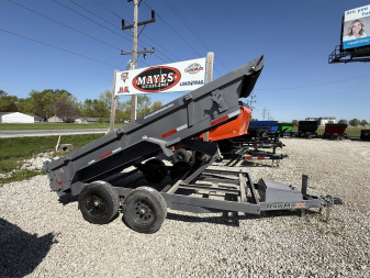 New 2025 RAWMAXX MDX12BP10K Dump Trailer 77x12 TA (GVW:10000) SHADOW GRAY