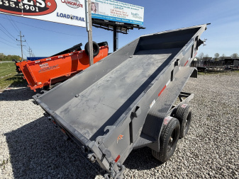 New 2025 RAWMAXX MDX12BP10K Dump Trailer 77x12 TA (GVW:10000) SHADOW GRAY