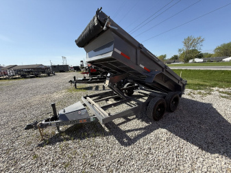 New 2025 RAWMAXX MDX12BP10K Dump Trailer 77x12 TA (GVW:10000) SHADOW GRAY
