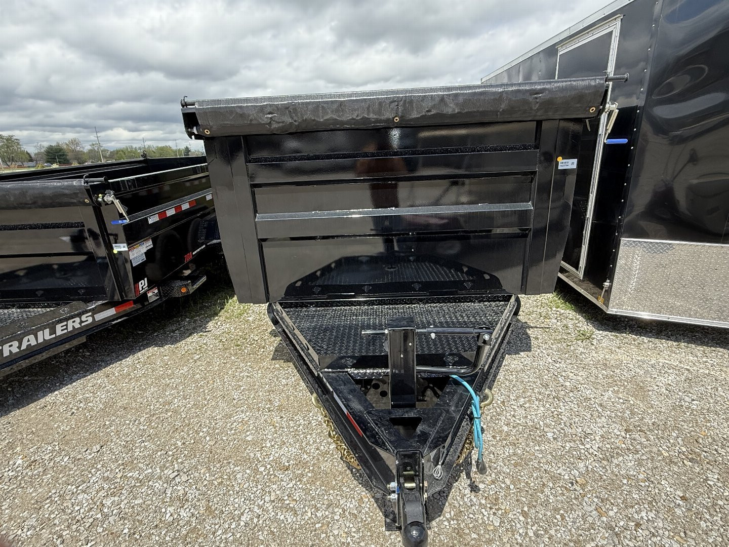 New 2025 PJ Trailers DM162 Dump Trailer 83x16 TA (GVW:14000) BLACK