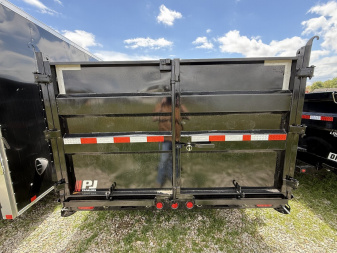 New 2025 PJ Trailers DM162 Dump Trailer 83x16 TA (GVW:14000) BLACK