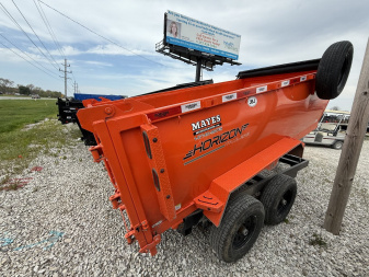 New 2024 Horizon Trailers 12' HZ6 LEGACY Dump Trailer 72X12 TA (GVW:10900) BLACK/ORANGE