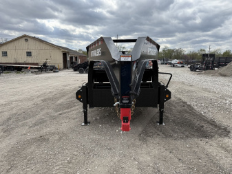 New 2025 PJ Trailers LS352 Equipment Trailer 102X35 TA GOOSNECK DOVETAIL W/ SINGLES (GVW:15680) BLACK