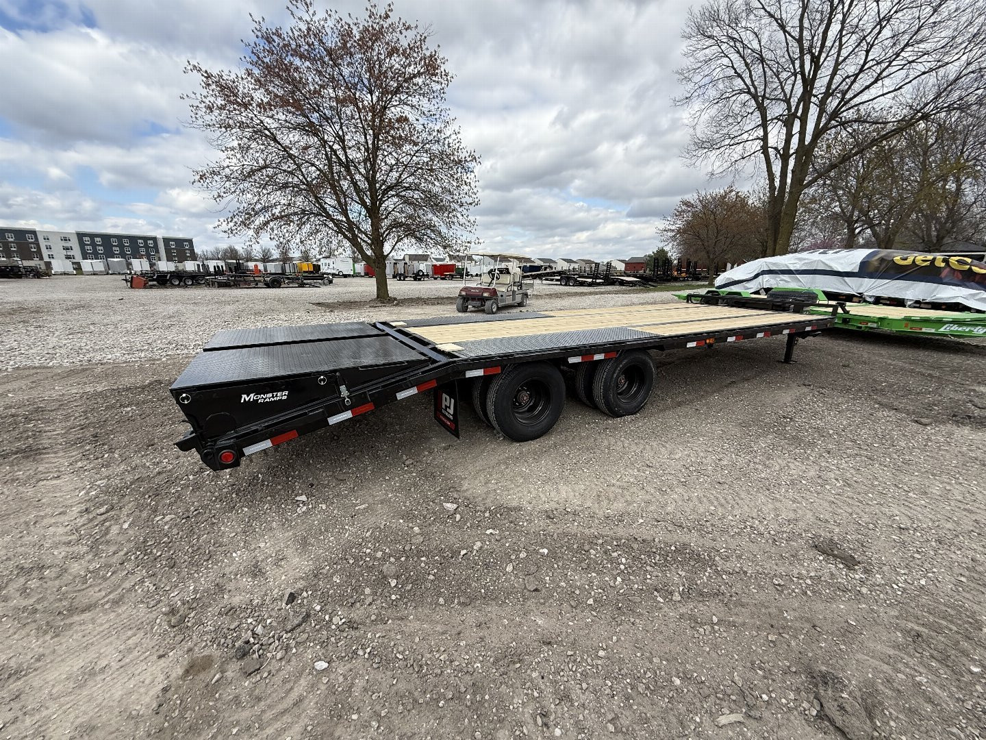New 2025 PJ Trailers PL252 Deckover Trailer 102X25 TA PINTLE W/ DUALS (GVW:25000) BLACK