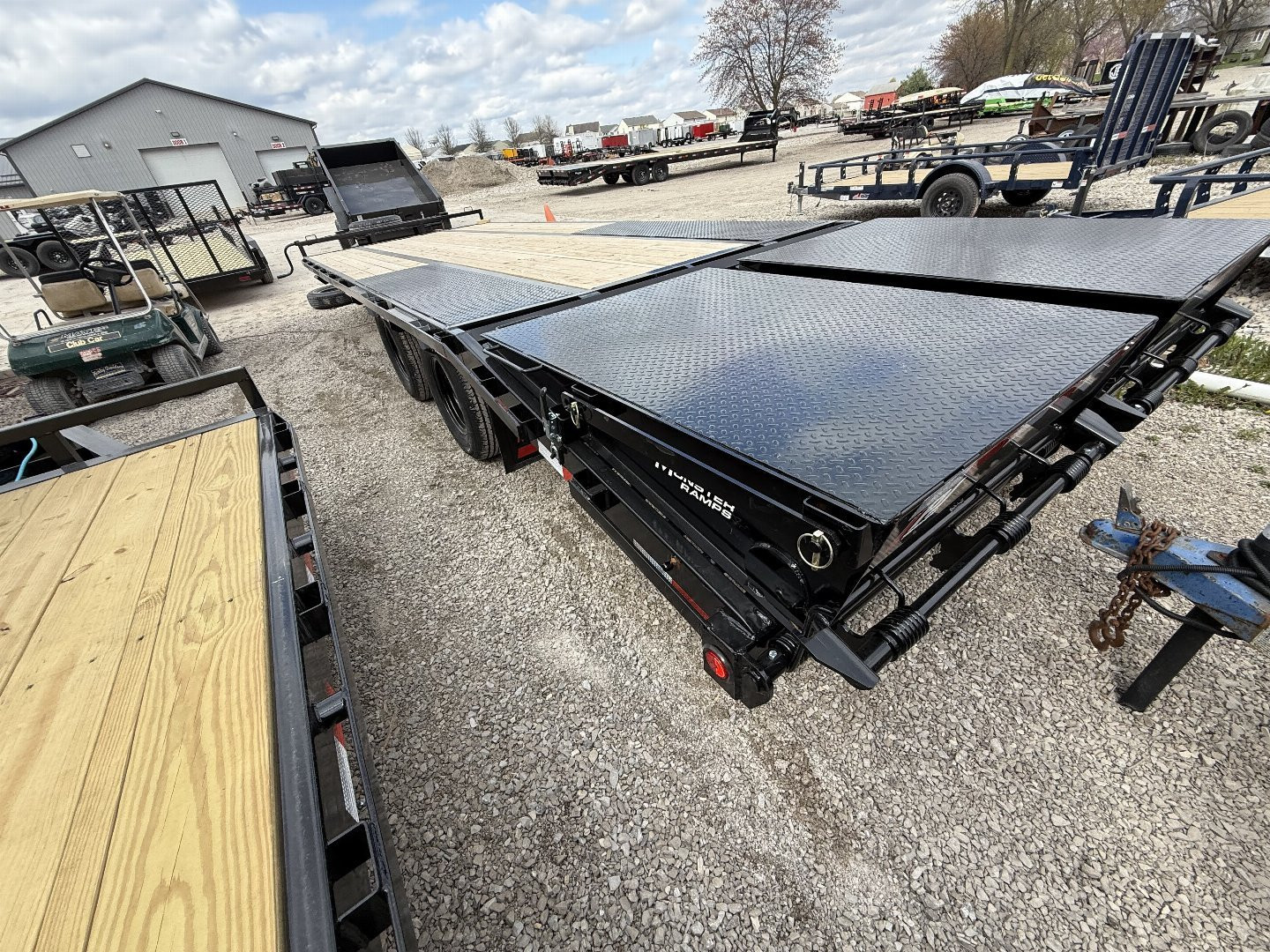 New 2025 PJ Trailers PL252 Deckover Trailer 102X25 TA PINTLE W/ DUALS (GVW:25000) BLACK