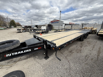 New 2025 PJ Trailers PL252 Deckover Trailer 102X25 TA PINTLE W/ DUALS (GVW:25000) BLACK