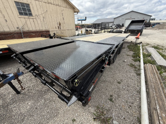New 2025 PJ Trailers PL252 Deckover Trailer 102X25 TA PINTLE W/ DUALS (GVW:25000) BLACK