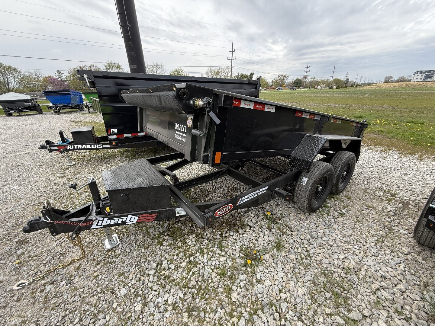 New 2025 Liberty LD10K72X12C5 Dump Trailer 72X12 TA (GVW:9990) MIDNIGHT BLACK