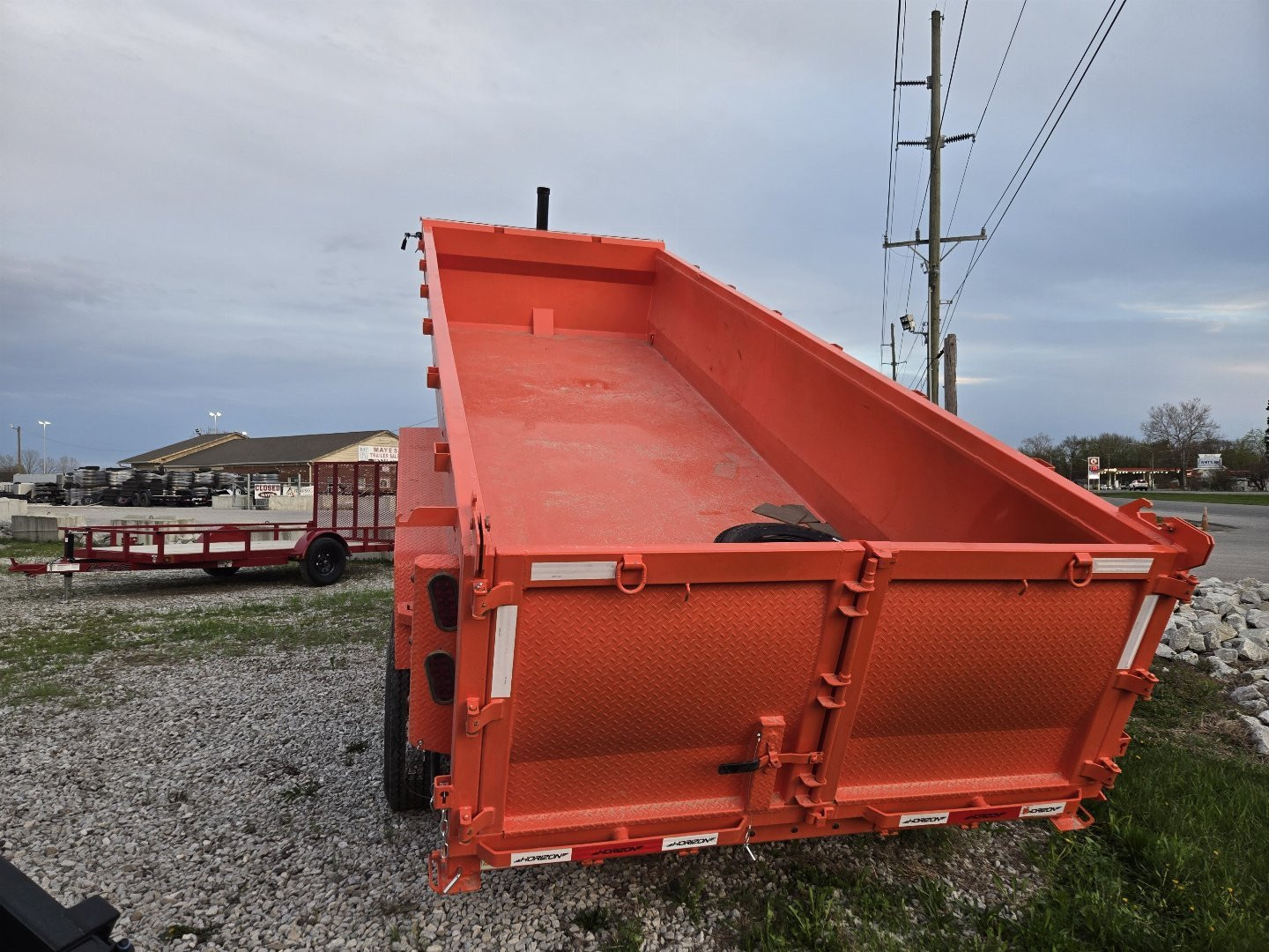 New 2024 HORIZON TRAILERS HZXGN-3X20 10K Dump Trailer 83X20 36" SIDES (GVW:22400) ORANGE