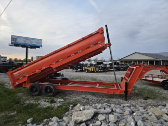New 2024 HORIZON TRAILERS HZXGN-3X20 10K Dump Trailer 83X20 36" SIDES (GVW:22400) ORANGE