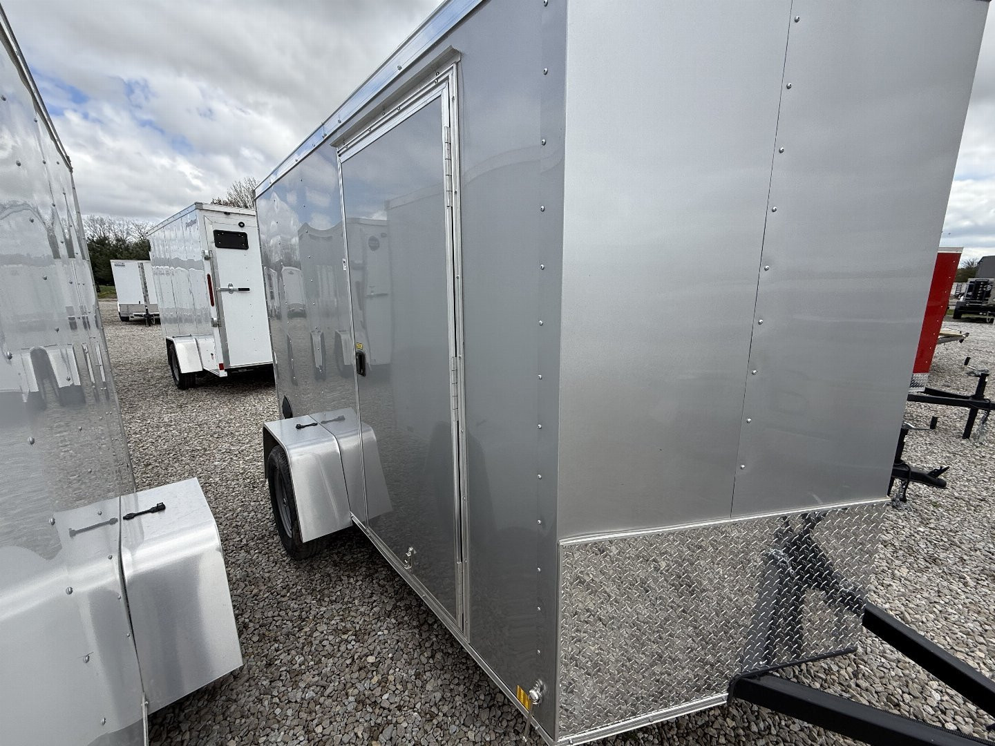 New 2025 RC Trailers MWT6X10SA Cargo / Enclosed Trailer 6X10 SA RAMP DOOR(GVW:2990)SILVER
