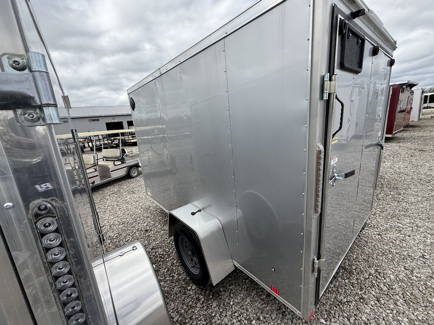 New 2025 RC Trailers MWT6X10SA Cargo / Enclosed Trailer 6X10 SA RAMP DOOR(GVW:2990)SILVER
