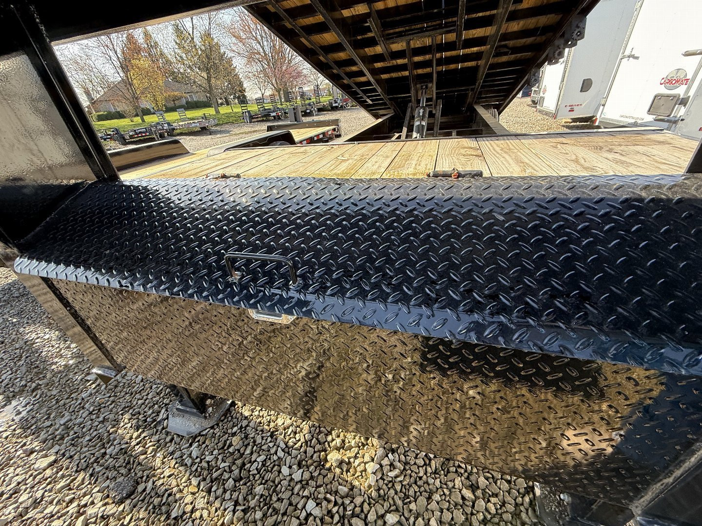 New 2023 PJ Trailers Deckover Trailer 102X28 TA GOOSENECK PARTIAL TILT (GVW:18000) BLACK