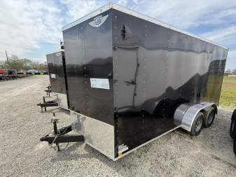 New 2025 RC Trailers MWT7X16TA2 Cargo / Enclosed Trailer 7X16 TA RAMP DOOR(GVW:7000) BLACK