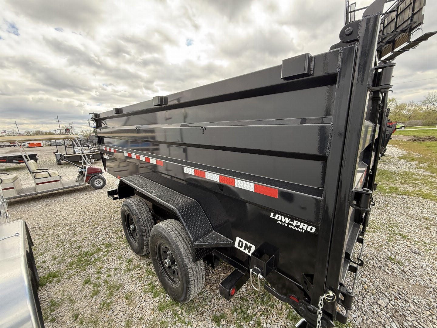 New 2025 PJ Trailers DM142 Dump Trailer 83X14 TA HIGH SIDES (GVW:14000) BLACK
