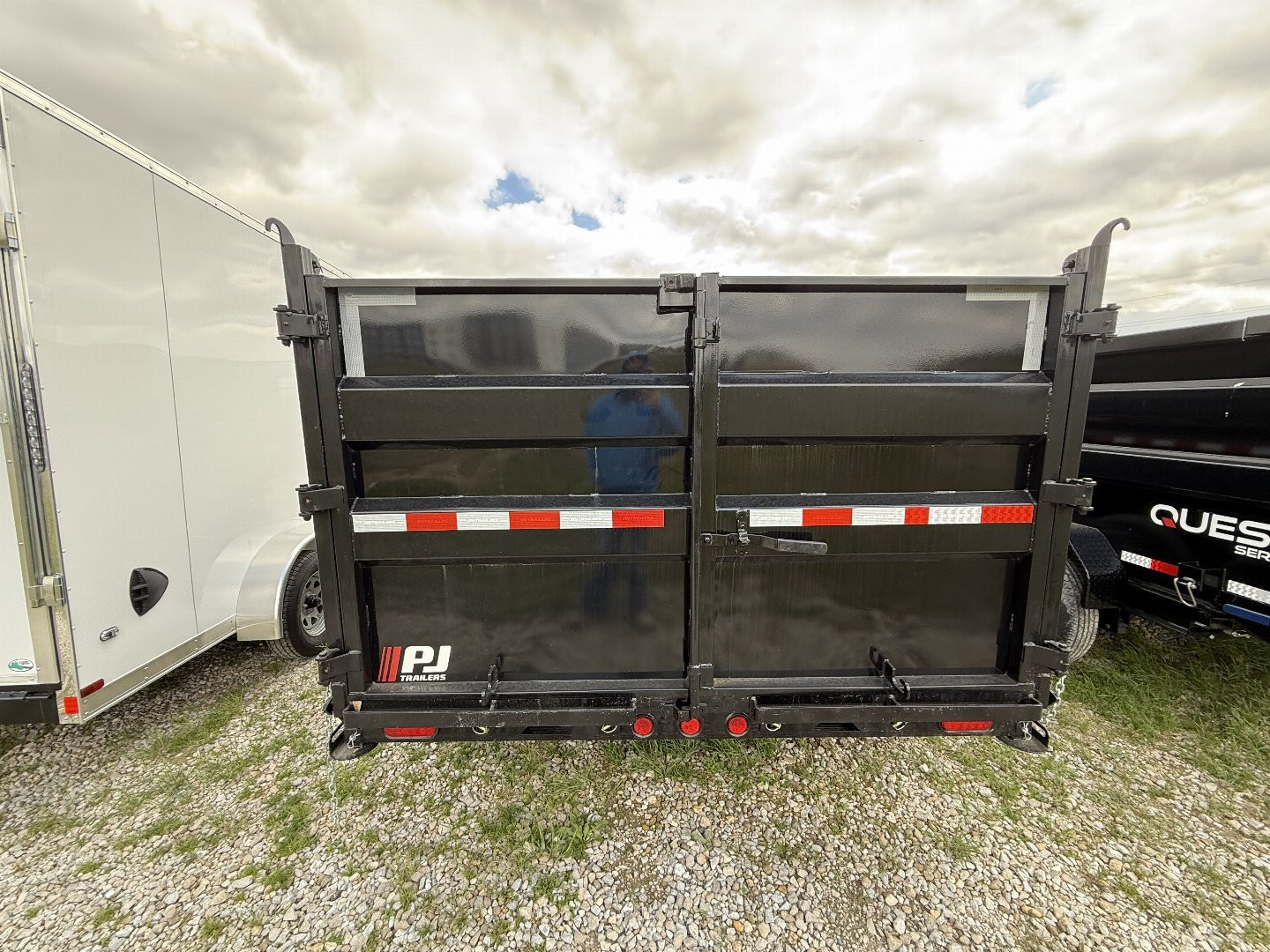 New 2025 PJ Trailers DM142 Dump Trailer 83X14 TA HIGH SIDES (GVW:14000) BLACK