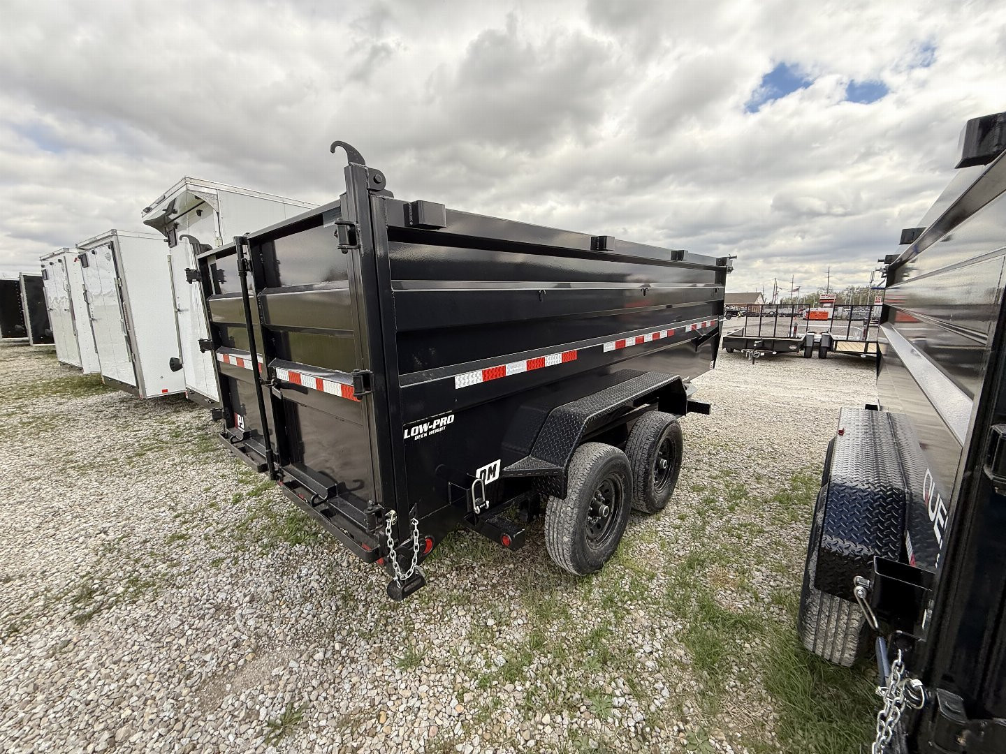 New 2025 PJ Trailers DM142 Dump Trailer 83X14 TA HIGH SIDES (GVW:14000) BLACK