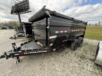New 2025 PJ Trailers DM142 Dump Trailer 83X14 TA HIGH SIDES (GVW:14000) BLACK