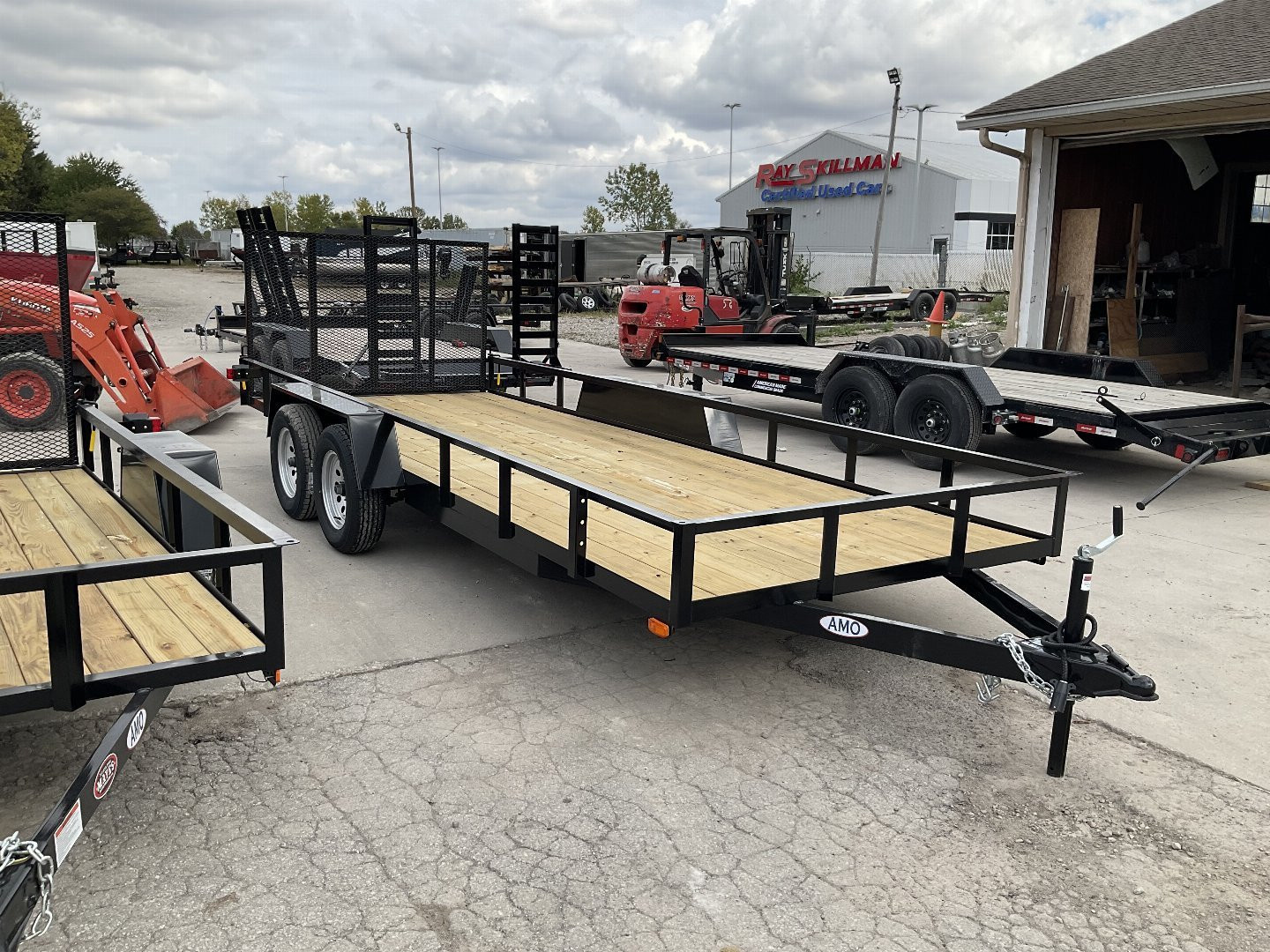 New 2025 AMO UT182 Utility Trailer 76X18 TA LOWSIDE(GVW:7000) BLACK