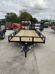 New 2025 AMO UT182 Utility Trailer 76X18 TA LOWSIDE(GVW:7000) BLACK