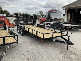 New 2025 AMO UT182 Utility Trailer 76X18 TA LOWSIDE(GVW:7000) BLACK