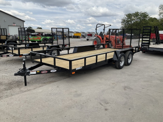 New 2025 AMO UT182 Utility Trailer 76X18 TA LOWSIDE(GVW:7000) BLACK
