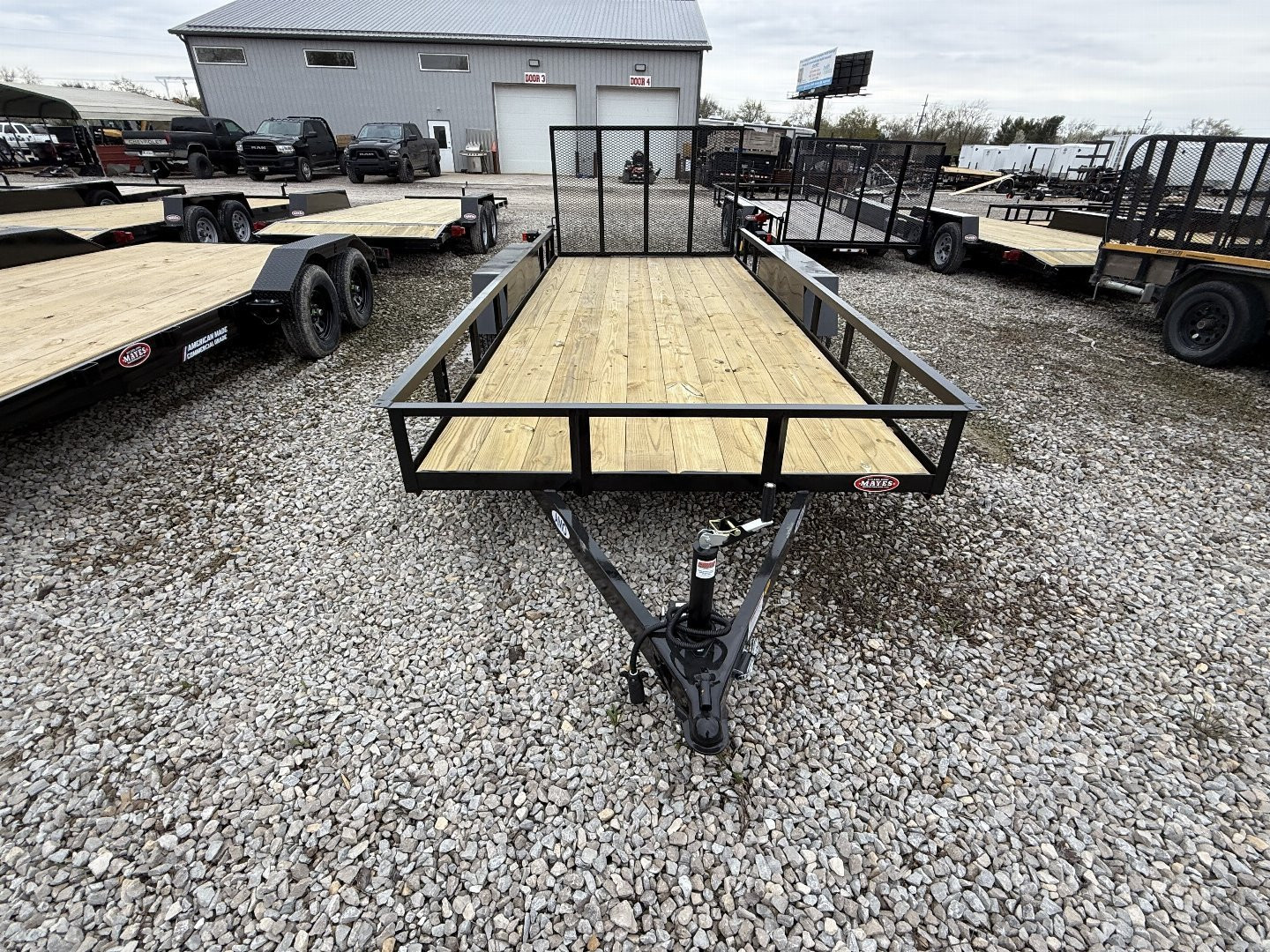 New 2025 AMO UT162 Utility Trailer 76X16 TA LOWSIDE(GVW:7000)BLACK