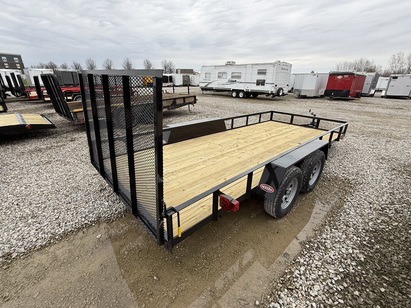 New 2025 AMO UT162 Utility Trailer 76X16 TA LOWSIDE(GVW:7000)BLACK